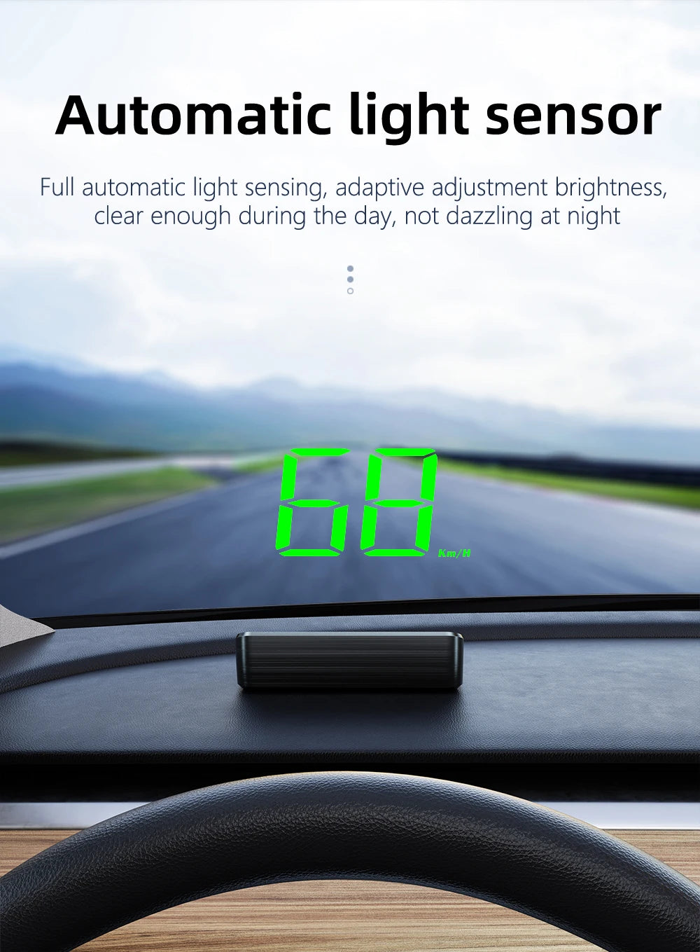 RevView HD Car Head up Display M2 GPS Speedometer MPH or KM/H
