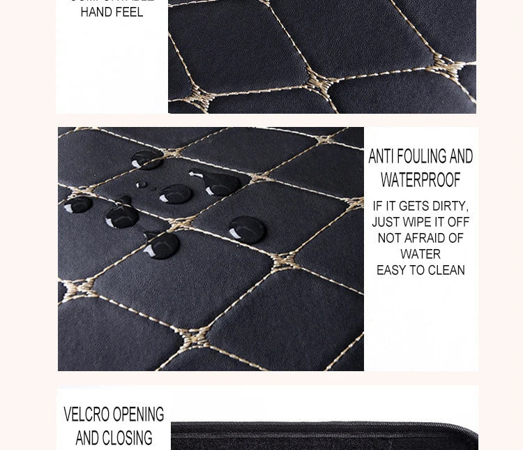 Car Trunk Organizer Box Large Capacity Auto Multiuse Tools Storage Bag Stowing Tidying Leather Folding For Emergency Storage Bo