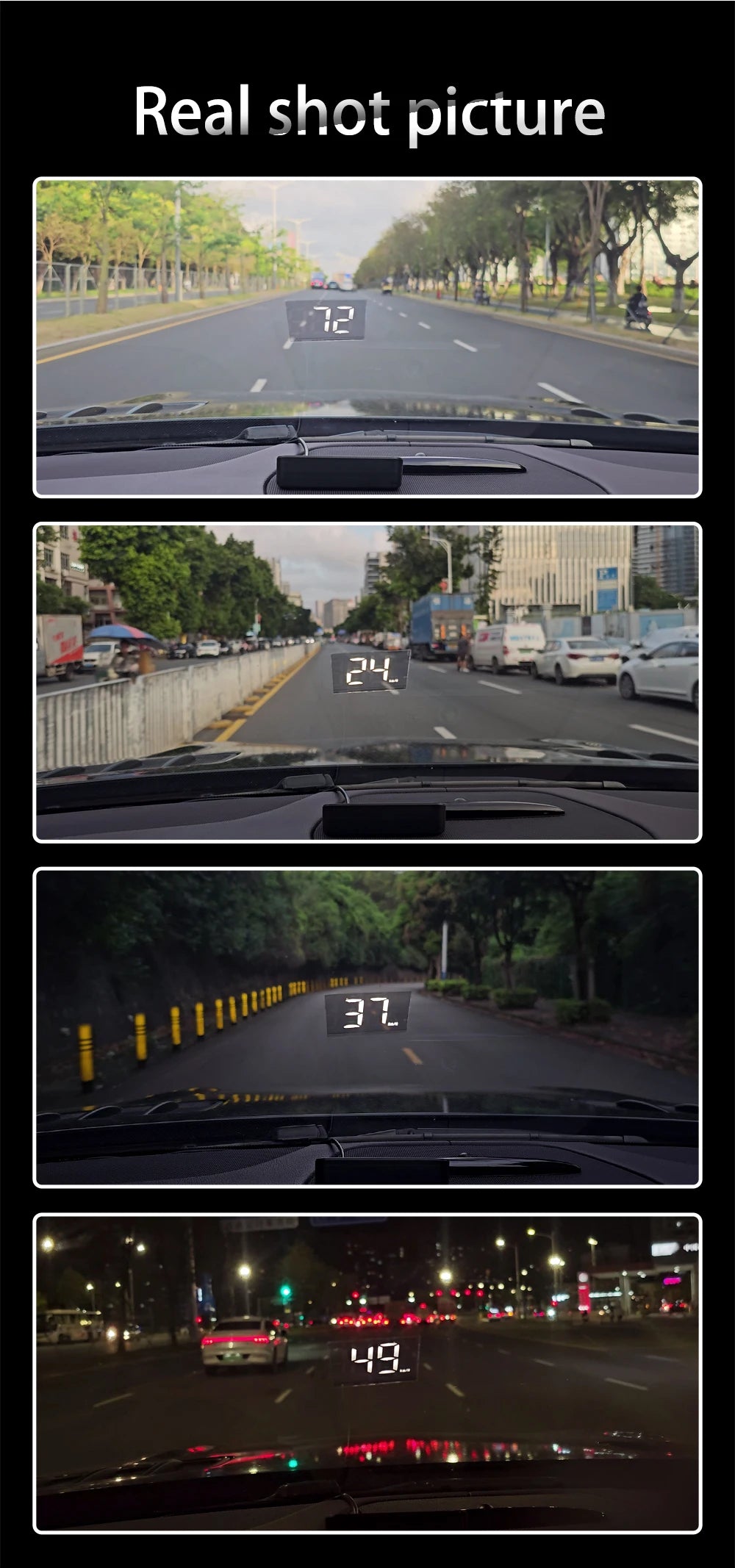 RevView HD Car Head up Display M2 GPS Speedometer MPH or KM/H