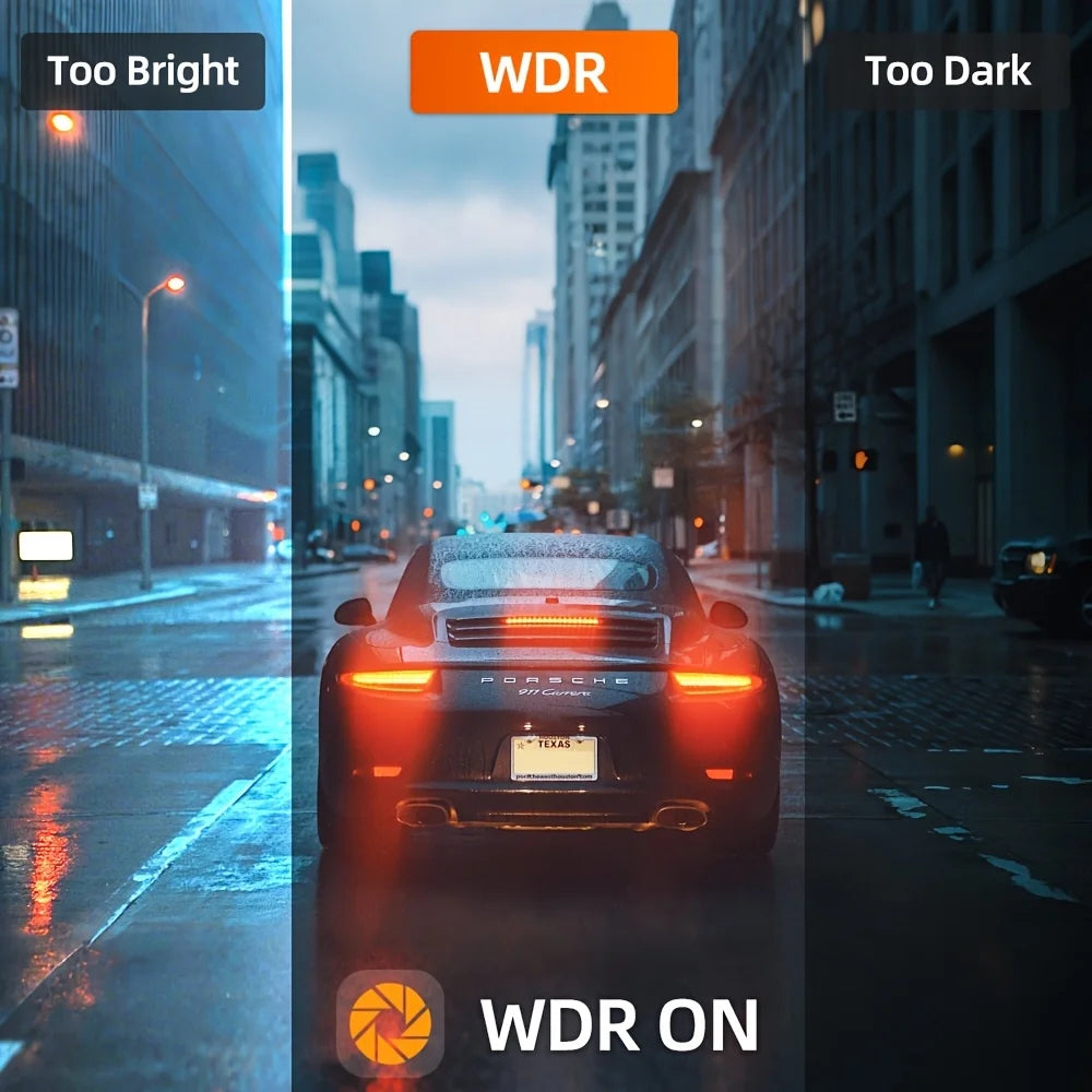 RoadWitness Dashcam - 4 Channel WiFi Camera FHD 1080P Night Vision