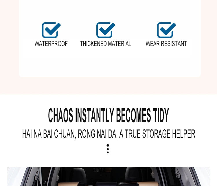 Car Trunk Organizer Box Large Capacity Auto Multiuse Tools Storage Bag Stowing Tidying Leather Folding For Emergency Storage Bo