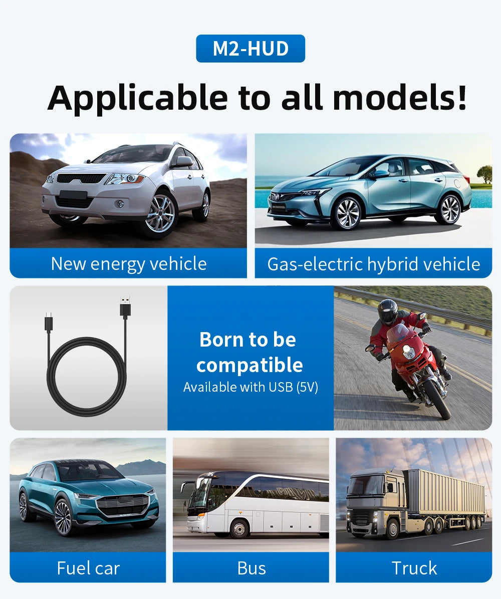 RevView HD Car Head up Display M2 GPS Speedometer MPH or KM/H